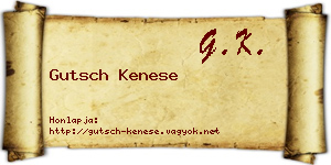 Gutsch Kenese névjegykártya
